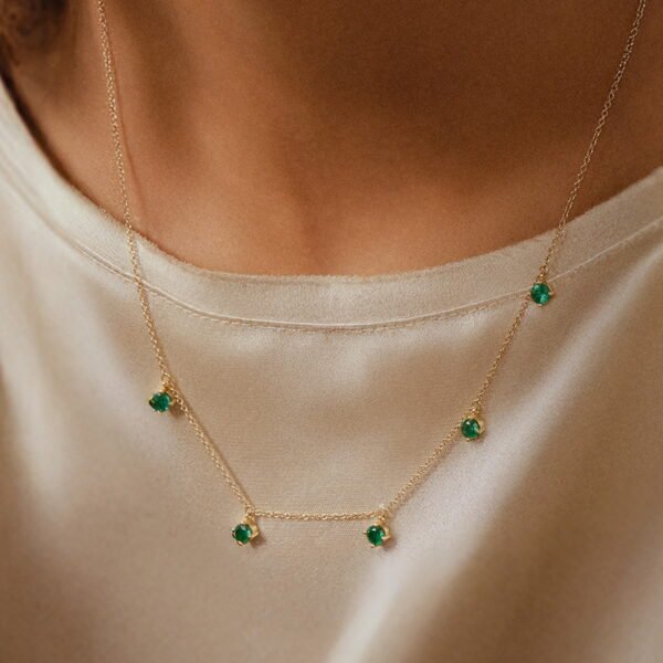 astra emerald diamond necklaces