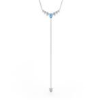 gaia aquamarine diamond necklaces