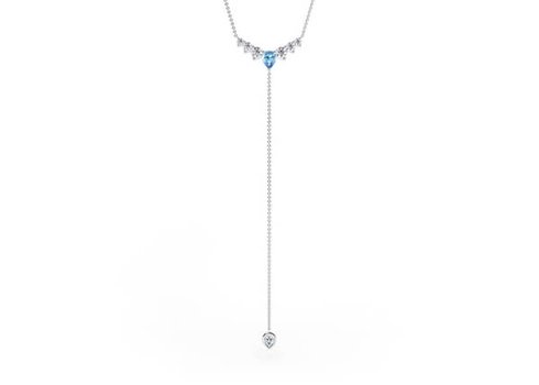 gaia aquamarine diamond necklaces