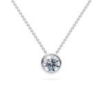 idyll round diamond pendants