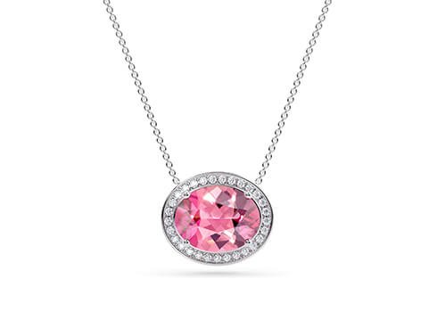 kaleida oval diamond necklaces
