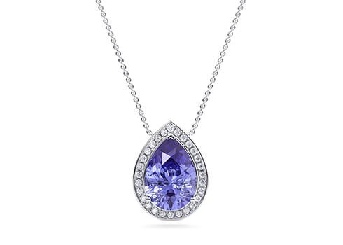 kaleida pear diamond necklaces