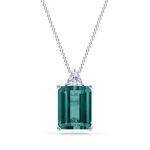 prisma octagon diamond pendants