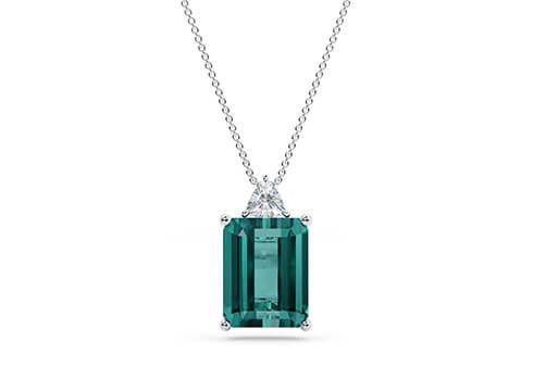 prisma octagon diamond pendants