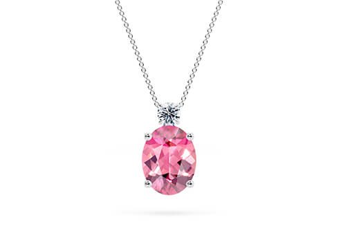 prisma oval diamond pendants