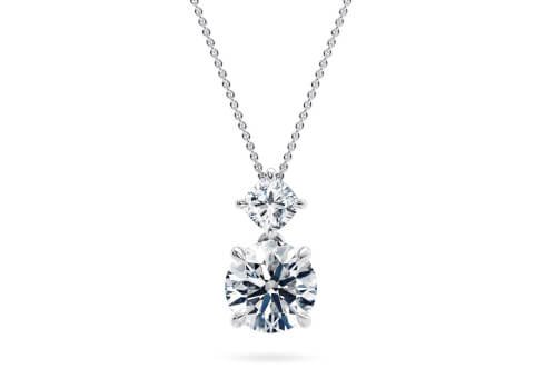 saros lab grown diamond pendants
