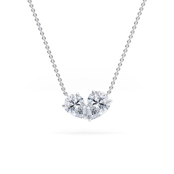 toi et moi pear diamond necklaces